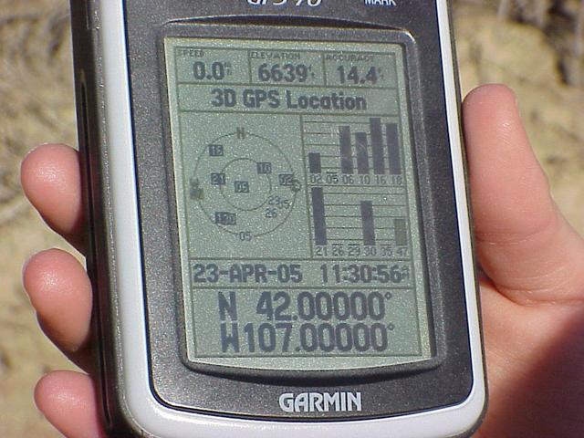 GPS receiver at the confluence.