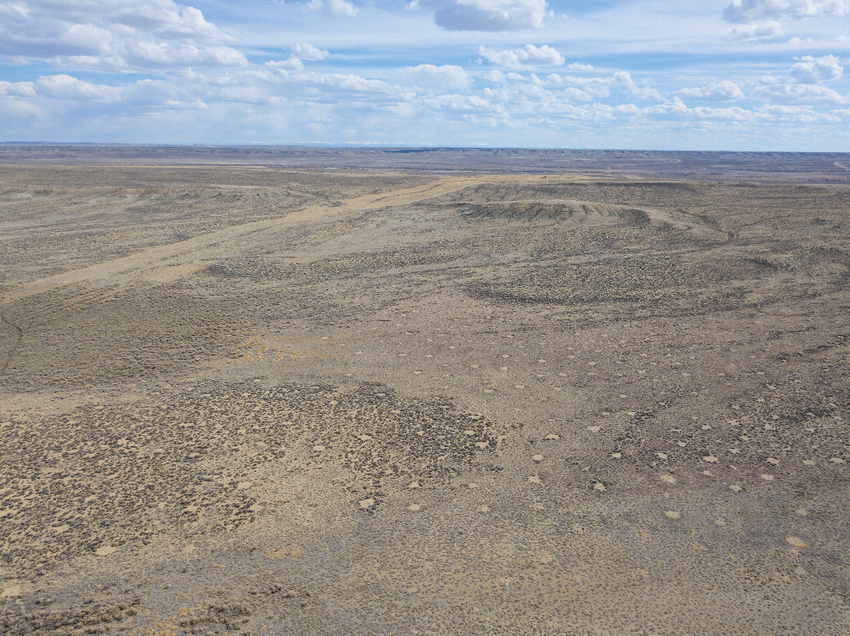 View South, from 120m above the point