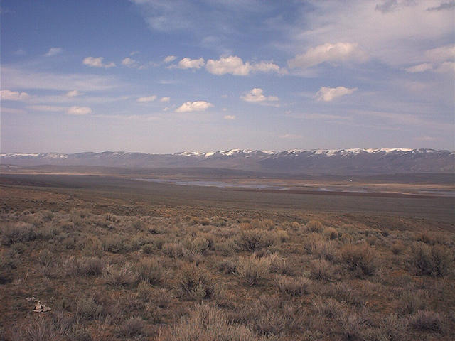 North East: Coke Mountain.  Cokeville is at the base of the little hills on the other side of the Bear River.