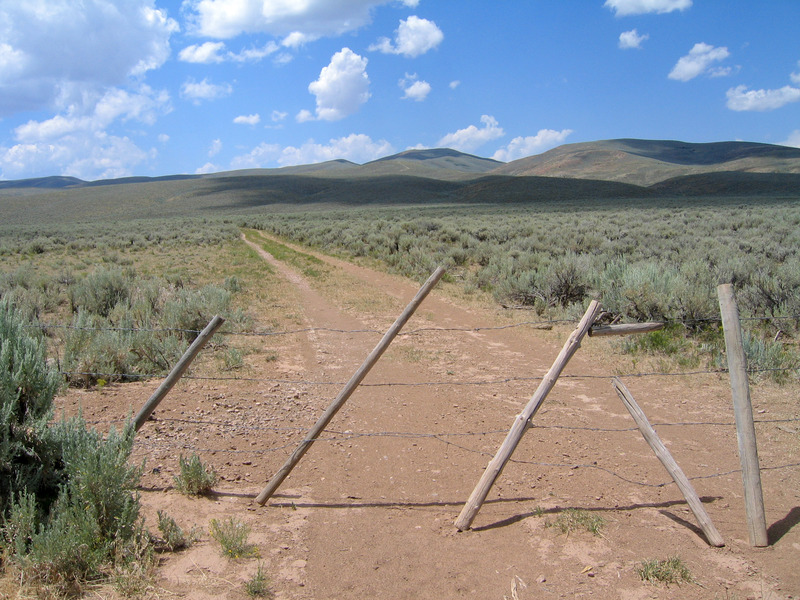 Gate at start of hike