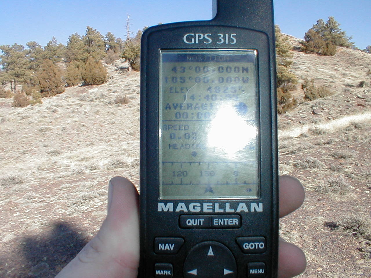 GPS and a view to the north