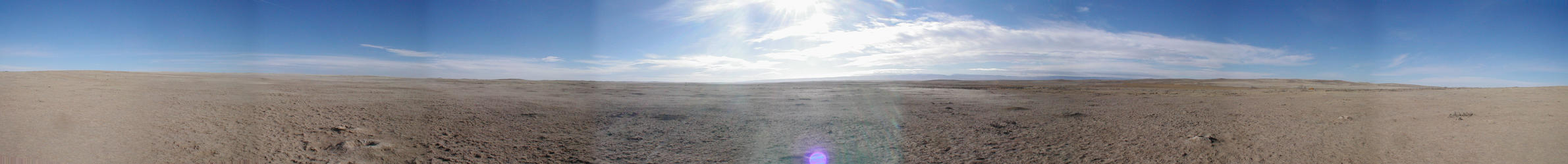 A 360 degree panorama from 43/-106.  N, W, S, E, N