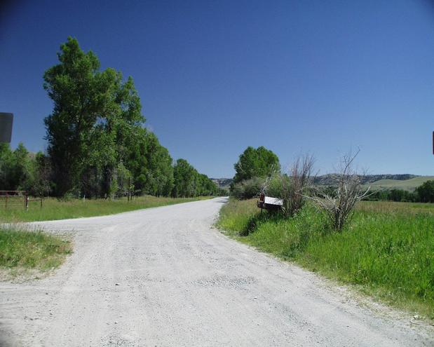 looking north (this is downstream from the Wood River and shows the road we just arrived on)