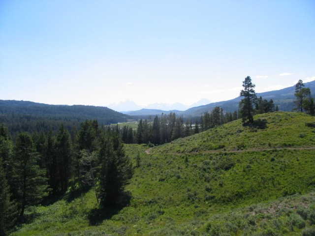 End of the trail, Tetons in the background