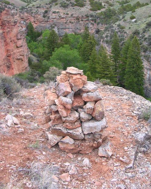 We constructed a small rock monument that we hope to someday recognize in a satellite image; we know it’s quite unlikely.