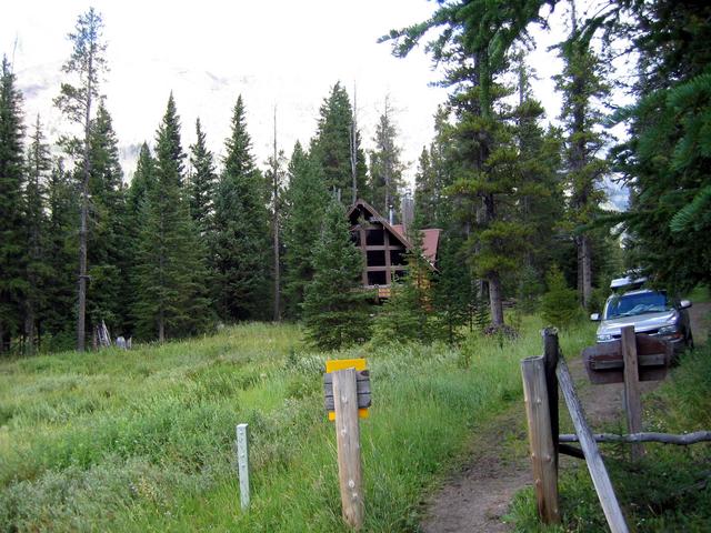 House just east of trailhead