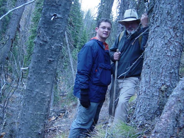 Dad and I standing at the confluence site.