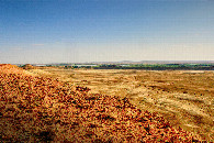 #5: enormous crevasse splay at Amurdaya - coneshaped mountain is about 1 km Northnorth-East of confluence