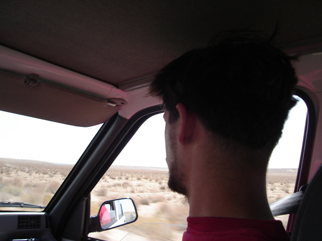 driving through the desert