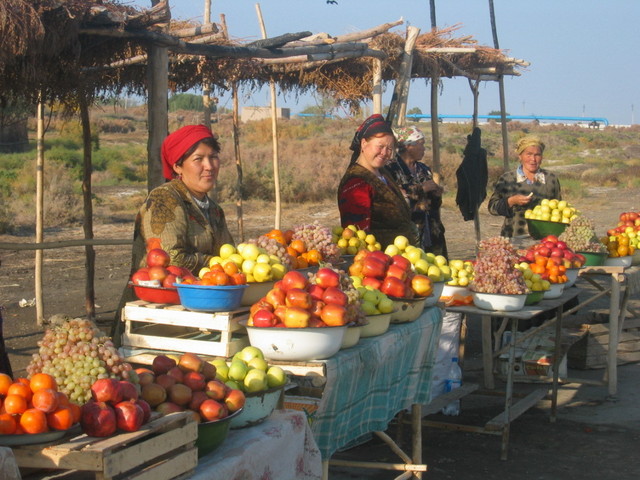 Women selling Fruits on the Roadside
