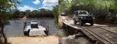 #6: CROSSING CAPANAPARO RIVER WITH A MAN POWER BARGE AND THE CUNAVICHE RIVER ON A WOOD BRIDGE