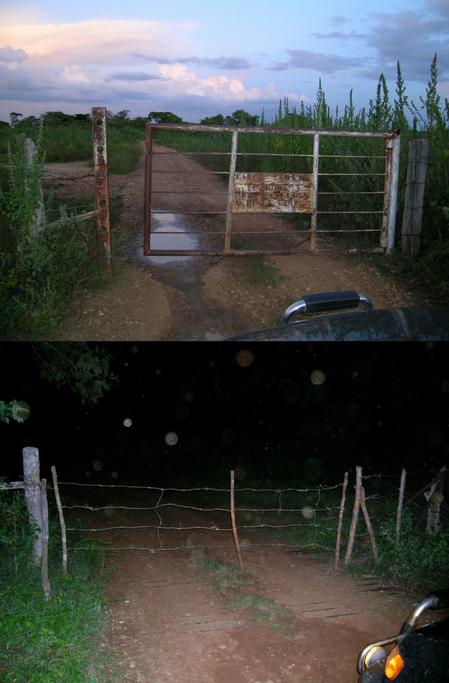 Gate at 8° 58,5” N 65°N 3,16” W; Fence at 8° 58,47” N 65°N 3,94” W