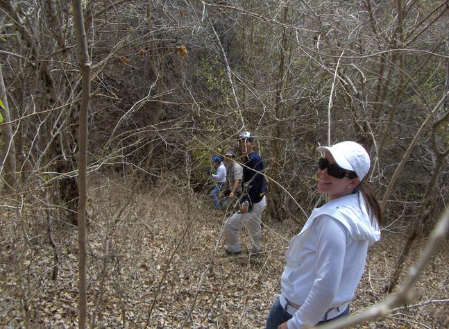 TEAM A GOING DOWN HILL TOWARD CONFLUENCE