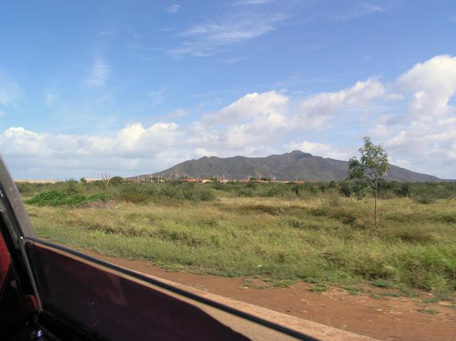 View from the roadside towards the confluence