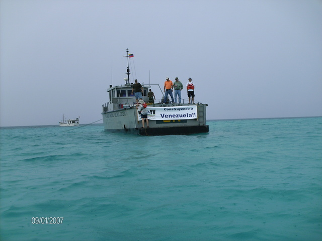 National Guard patrol boat Punta Playa anchored at La Tortuga Island