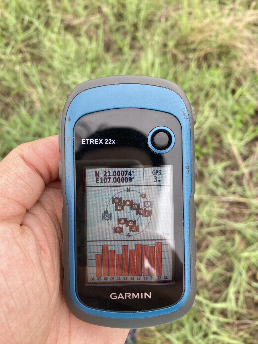 Coordinates on my handheld GPS device