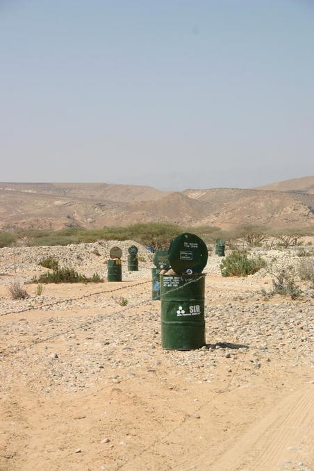 Oil drum fence