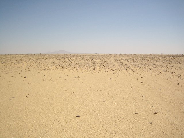 Empty desert facing North