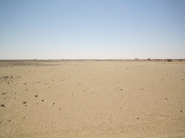 Empty desert facing East