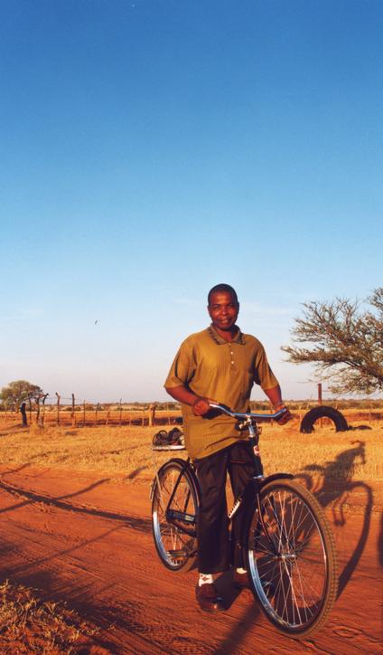 We met John Matjeke, on his way to visit friends, close to the Confluence when we went back home.