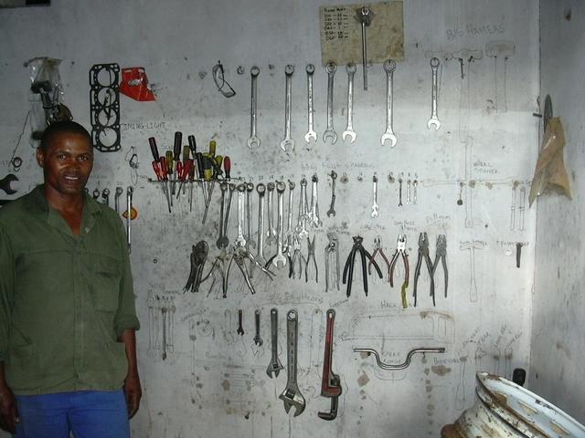 Johannes in his workshop
