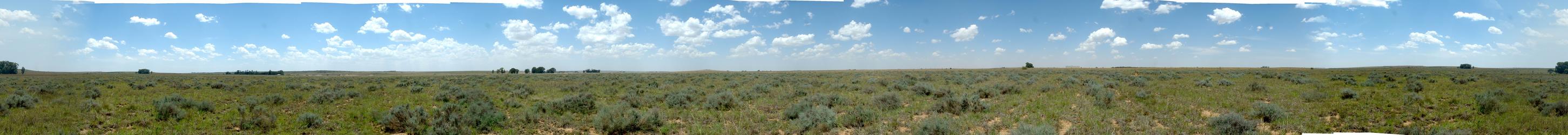 Panoramic view standing at the confluence point