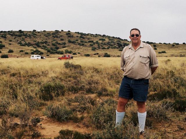 Owner of the farm Jan van Straaten at the confluence point