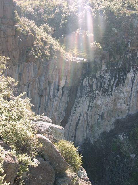 Waterfall that blocks the most direct route