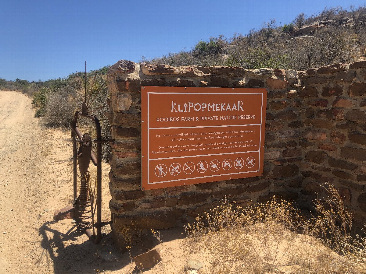 Entrance of the Rooibos Farm and Nature Reserve