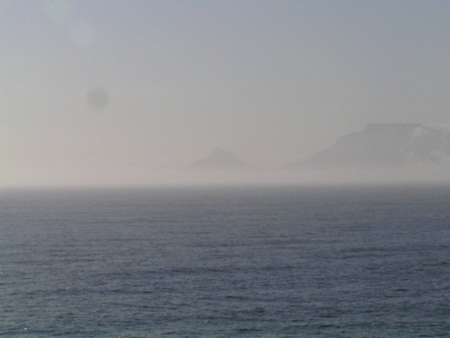 Table Mountain and Lion's Head seen from the Confluence